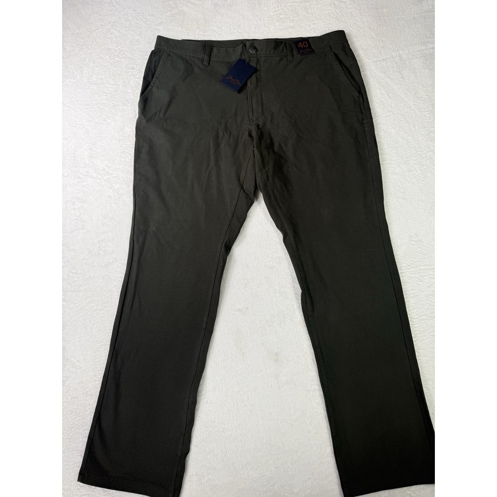 GoodMan Pants Mens 40 Olive Straight Leg Chino Minimalist Preppy NWT $140